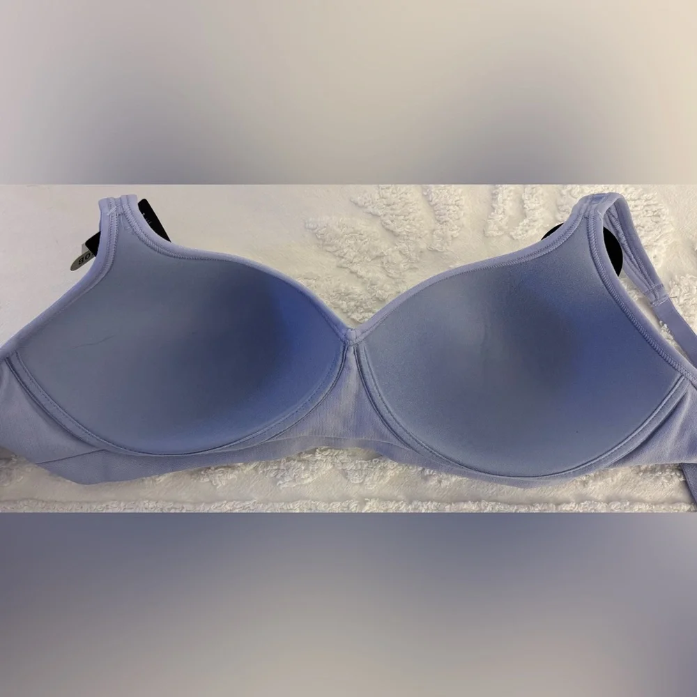 Bali 40B Bra Comfort Revolution wireless padded Wire-Free periwinkle blue NWT
